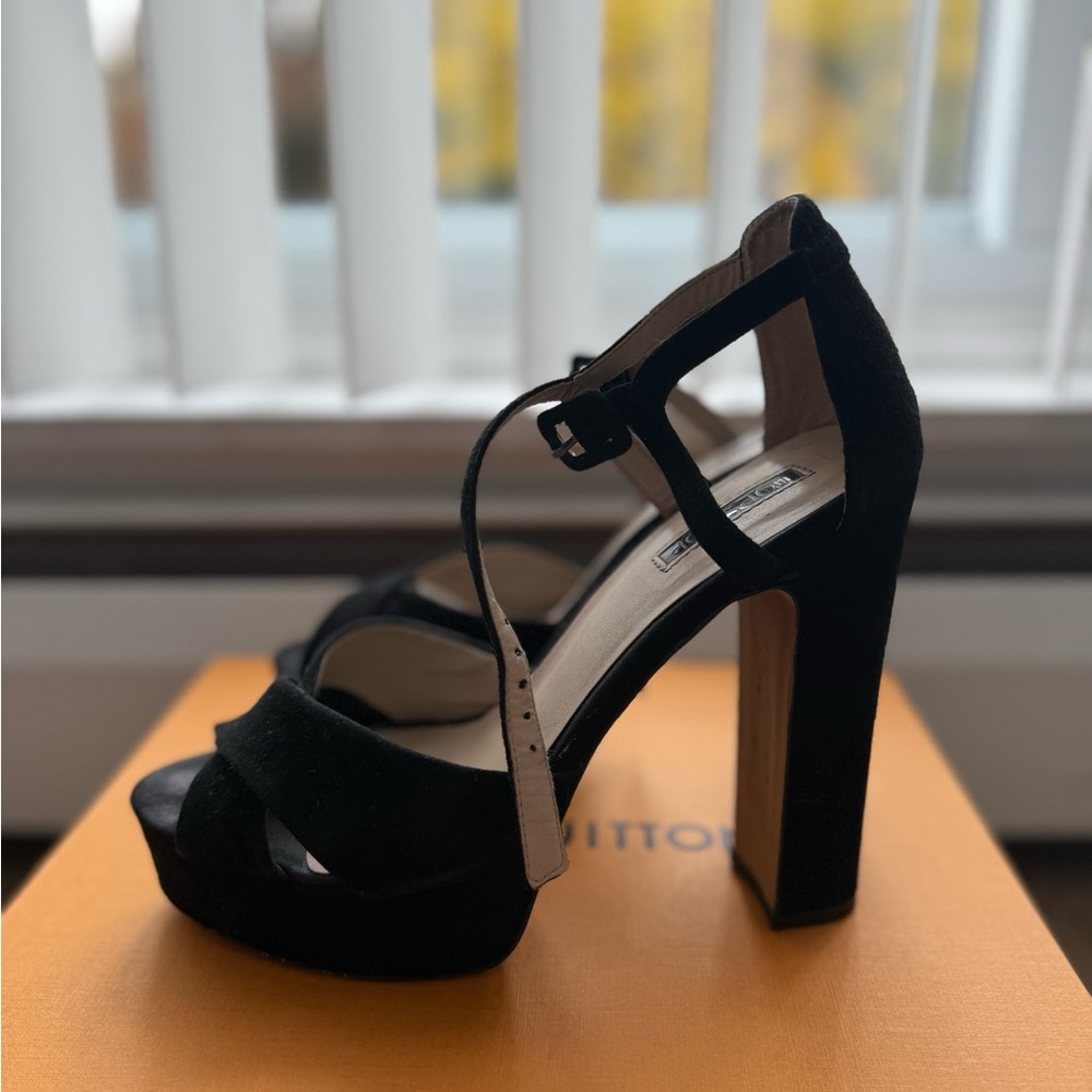 Topshop Black Strappy Heels